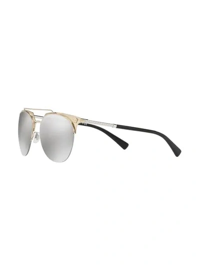 Shop Versace Mirrored Wayfarers In Metallic