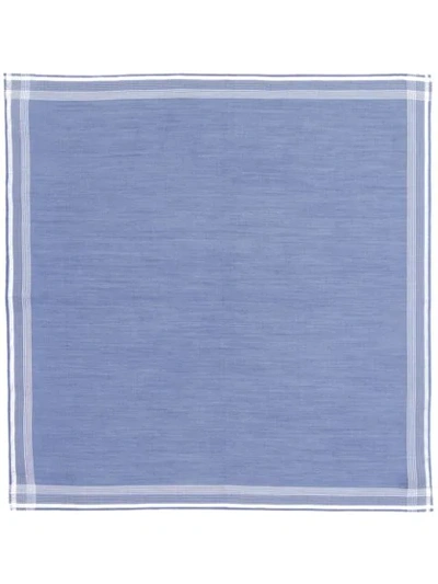 Shop Simonnot Godard Philarmon Pocket Square In Blue