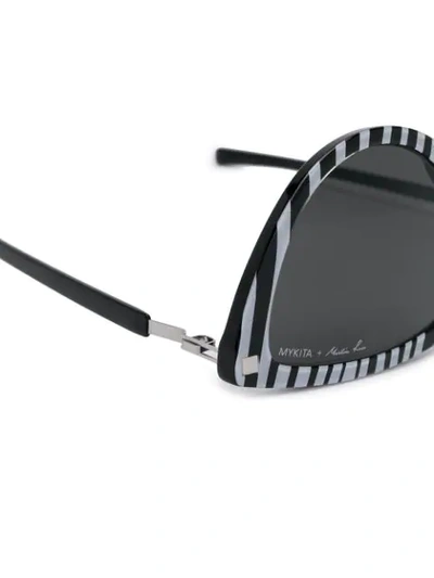 Shop Mykita X Martine Rose Sos Cat-eye Sunglasses In Black