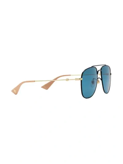 Shop Gucci Aviator Sunglasses In Blue