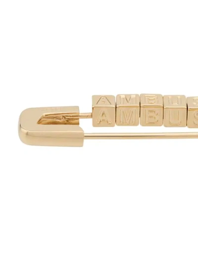Shop Ambush Letter-block Safety Pin - Gold