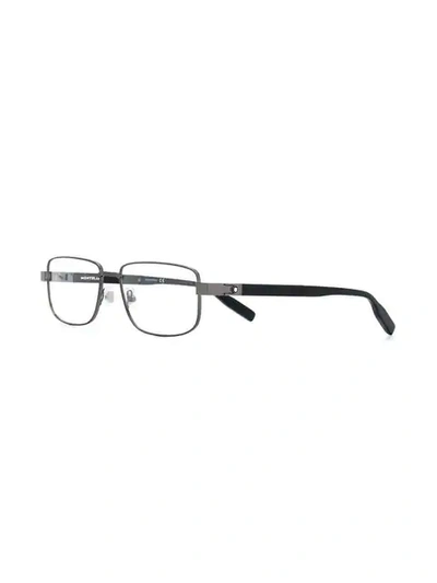 Montblanc Rectangular Frame Glasses In Black