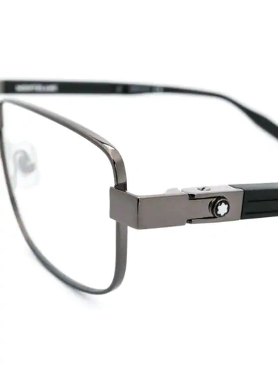 Montblanc Rectangular Frame Glasses In Black