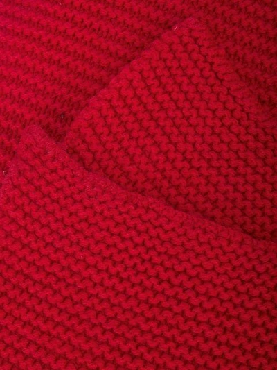 CAMIEL FORTGENS 针织羊毛围巾 - 红色