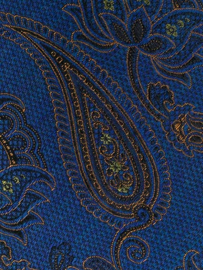 Shop Etro Paisley Embroidery Tie In Blue