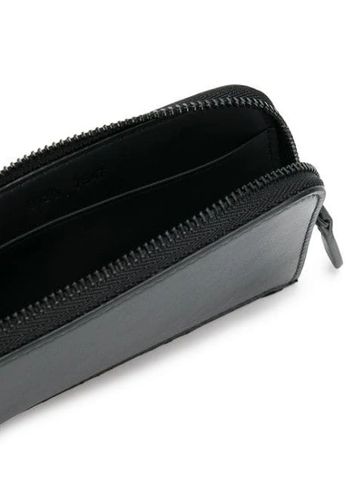 Shop Common Projects Logo Zip Card Wallet In Black