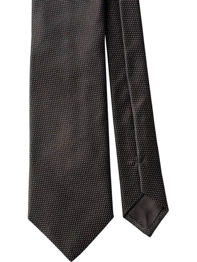 Shop Prada Pinpoint Tie In Black