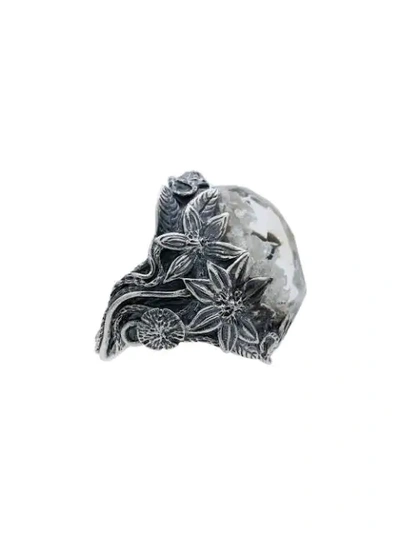 Shop Lyly Erlandsson Silver Winter Shell Chunky Silver Ring