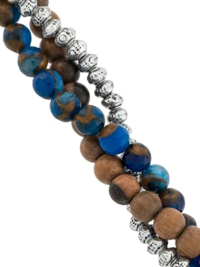 Shop Andrea D'amico Multi Beads Bracelet In Blue