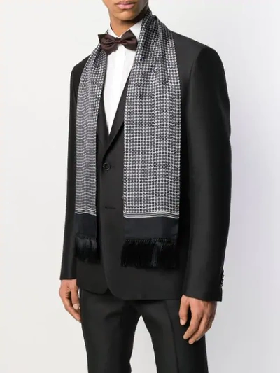 Shop Dolce & Gabbana Geometric Scarf In Black