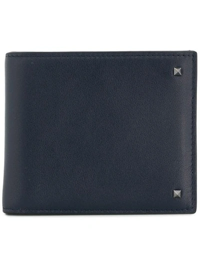 Shop Valentino Garavani Mini Rockstud Wallet In Blue