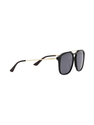 Shop Gucci Square-frame Acetate Sunglasses In Black