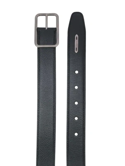 Lanvin Pebbled Leather Belt In Black