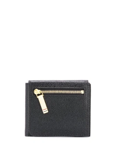 Shop Thom Browne Tri-colour Striped Wallet In Black