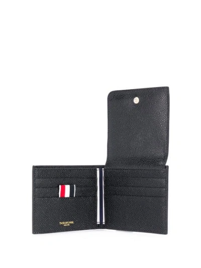 Shop Thom Browne Tri-colour Striped Wallet In Black