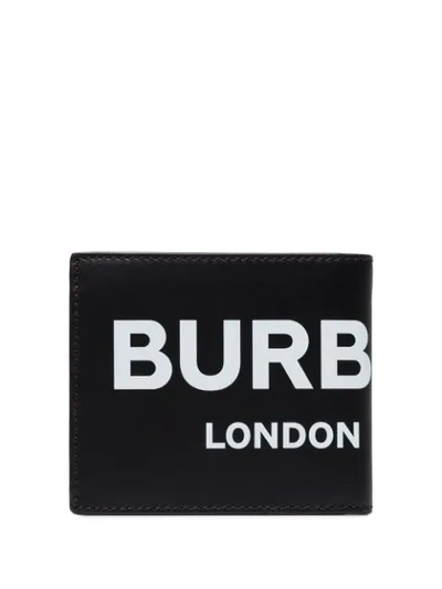 Shop Burberry Logo Print Wallet - Black