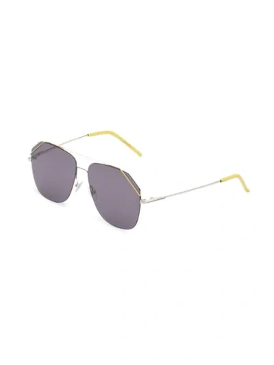 Shop Fendi Eyewear Fiend Caravan Sunglasses - Silver