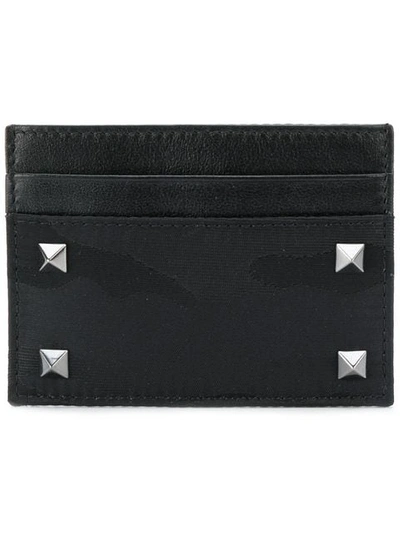 Shop Valentino Garavani Rockstud Cardholder In 0no-black