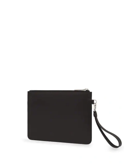 Shop Fendi Zipped Slim Wallet In Black