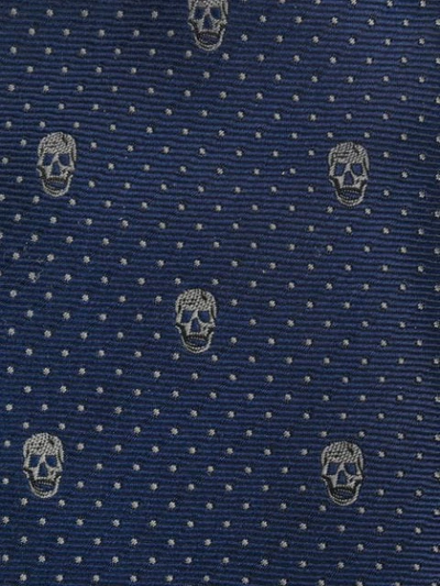 Shop Alexander Mcqueen Skull Print Tie In Blue