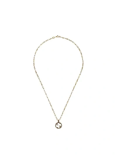 Shop Gucci 18kt Yellow Gold Gg Necklace