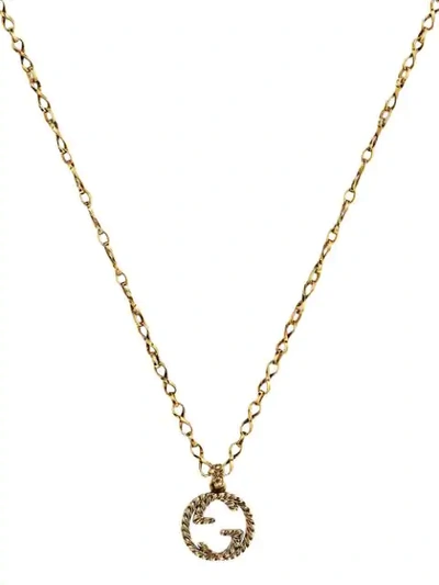 Shop Gucci 18kt Yellow Gold Gg Necklace