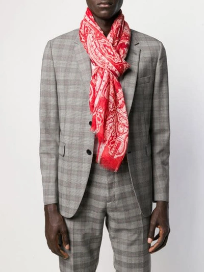 Shop Etro Printed Scarf - Red