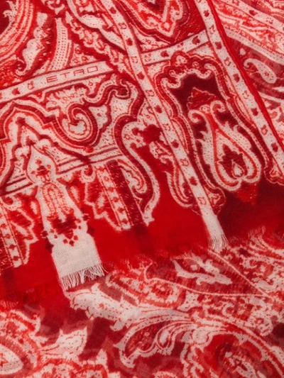 Shop Etro Printed Scarf - Red