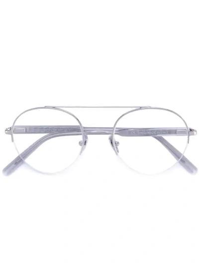 Shop Retrosuperfuture Round Frames In Metallic