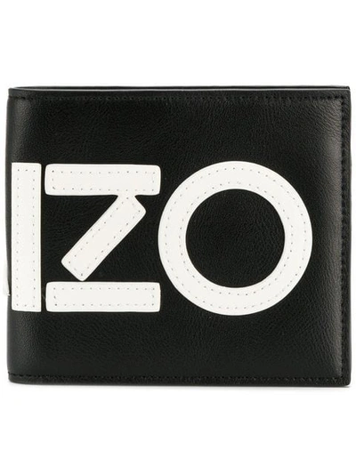 Shop Kenzo Leather Logo Wallet In Black