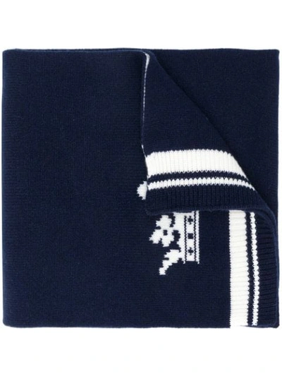 logo缝饰羊绒围巾