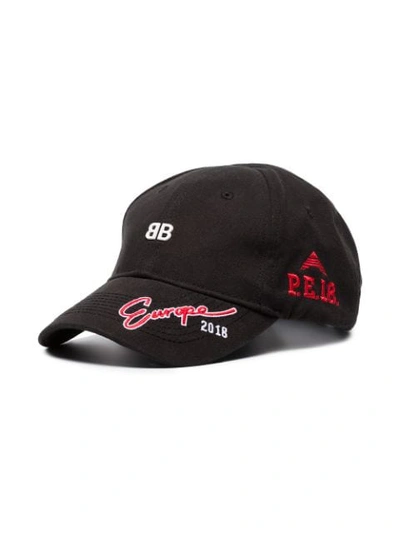 Black Bb Europe Embroidered Cap