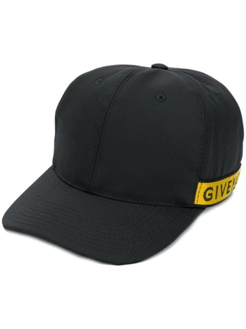 black and yellow baseball cap