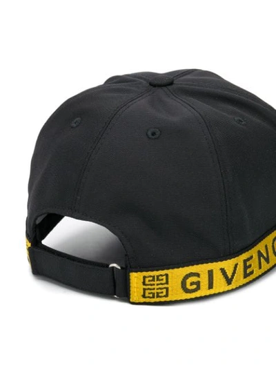 Shop Givenchy Logo Print Cap In Black