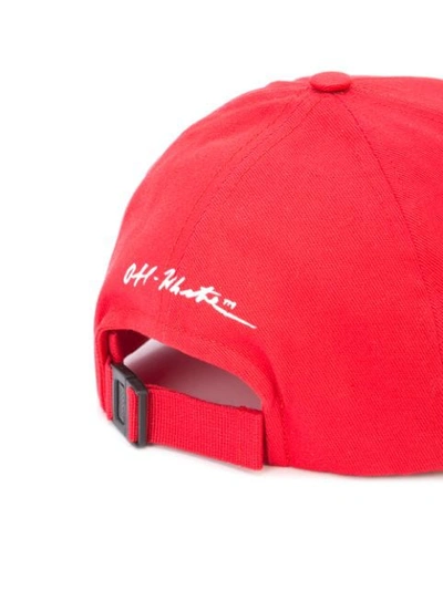 Shop Off-white Mona Lisa Printed Cap In Red