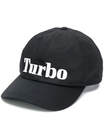 Shop Msgm Turbo Baseball Cap In Black