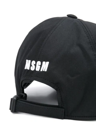 Shop Msgm Turbo Baseball Cap In Black