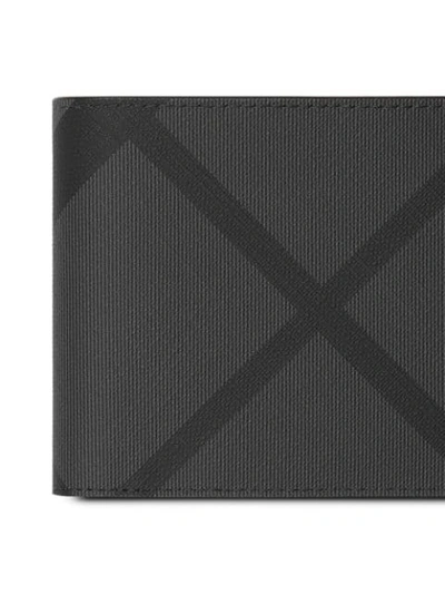 Shop Burberry London Check Bifold Wallet In Black