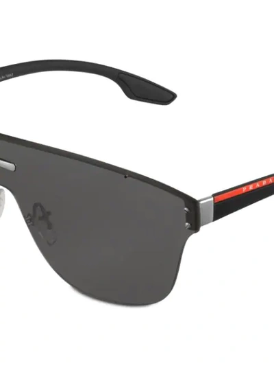 Shop Prada Eyewear  Linea Rossa Stubb Eyewear - Black