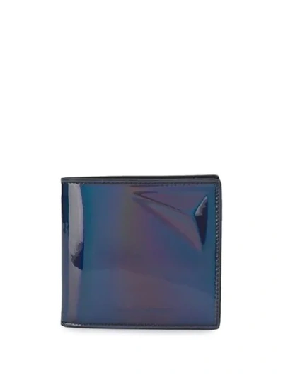 Shop Alexander Mcqueen Holographic Bifold Wallet In Black