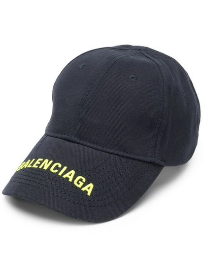 BALENCIAGA LOGO棒球帽 - 蓝色