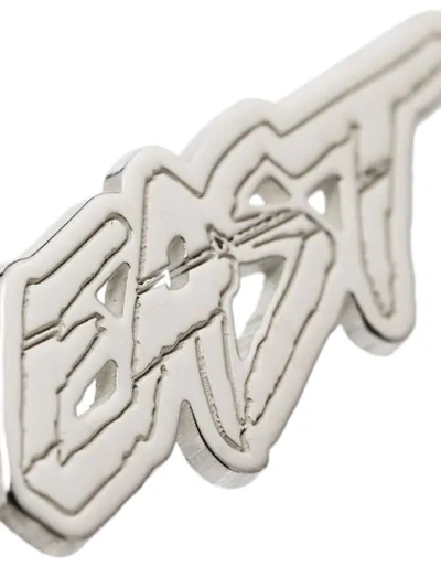 Shop Hatton Labs East Logo Earrings In Silver