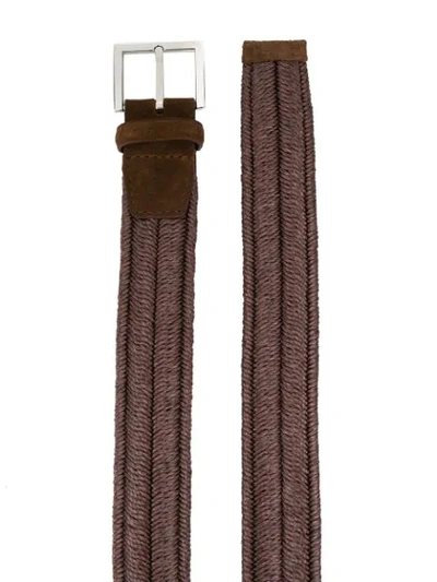 Shop Orciani Vegetable Fibre Belt In Brown