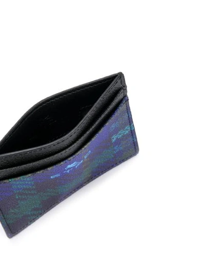Shop Etro Checked Cardholder In 0200 Blue