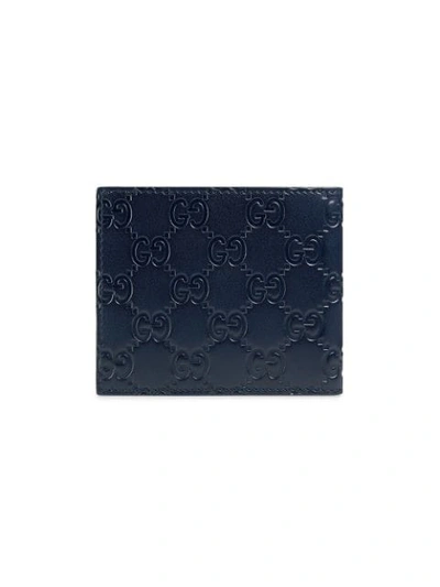 Shop Gucci Signature Wallet In Blue