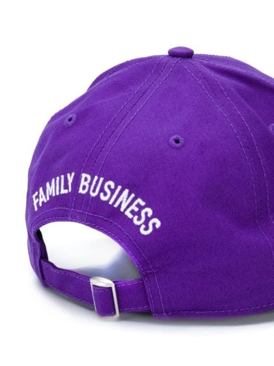 Shop Dsquared2 Logo Patch Baseball Cap In Purple