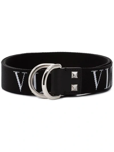 Shop Valentino Garavani Vltn D-ring Buckle Belt - Black