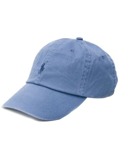 Shop Ralph Lauren Logo Cap In Blue
