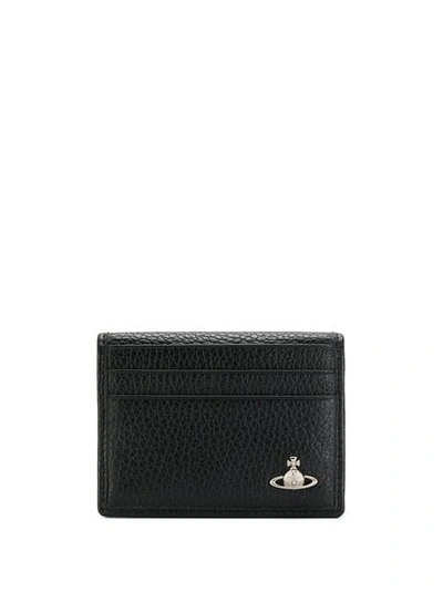 Shop Vivienne Westwood Logo Cardholder Wallet In Black