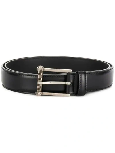 Shop Versace Adjustable Buckle Belt - Black